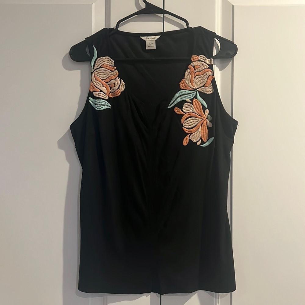 Ariat Black V-neck Tank Top